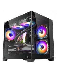 693949-MLA91953816871_092025,Gabinete Sentey A10 Micro Gs-8000 M-atx Vidrio Templado Color Negro