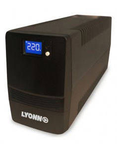 860376-MLA91915666481_092025,Ups Estabilizador 500va / 300w Lyonn Display Lcd 4 Salidas Color Negro