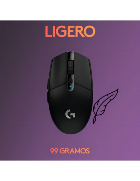 903873-MLA91930187087_092025,Mouse Gamer Inalámbrico Logitech G Serie Lightspeed G305 Black