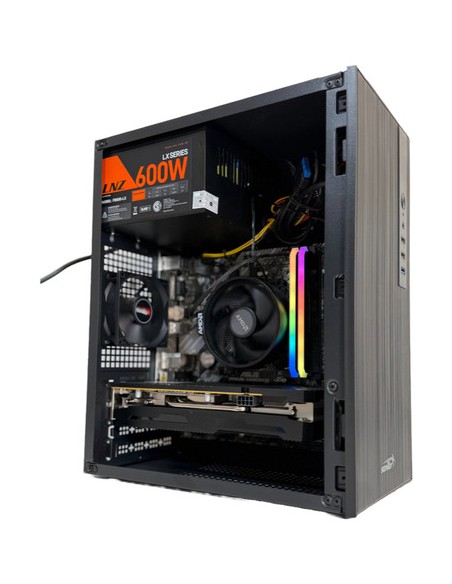 732814-MLA88986770836_082025,Gabinete Kit Sentey Tm40 Fuente 600w Mouse Teclado Garantia Negro