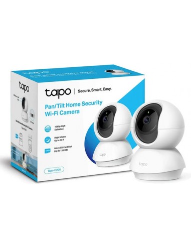 731870-MLA46193236884_052021,Camara Ip Vigilancia Tp Link C200 Motorizada Infraroja Blanco