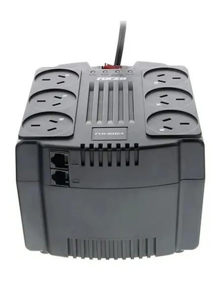 603284-MLA99496657190_112025,Estabilizador De Tension Forza Fvr-1602a 1600va Garantia Negro