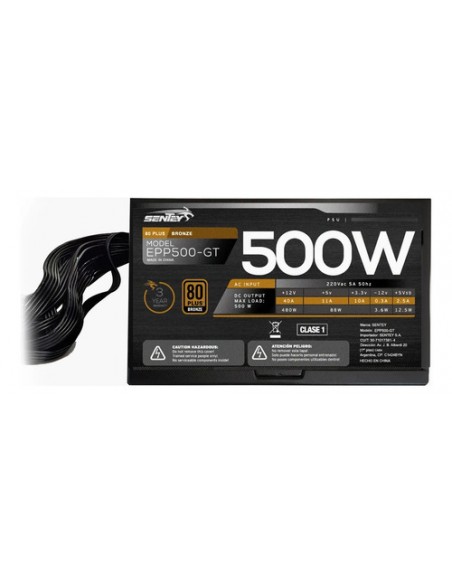 618964-MLA113617614371_062026,Fuente Sentey Epp500-gt 500w 80 Plus Bronze Garantia Negro