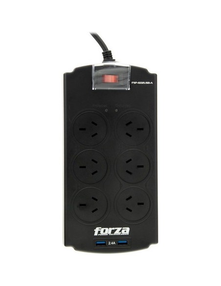 909396-MLU74117421066_012024,Protector De Tensión Forza Zapatilla Tomas 2 Usb Garantia