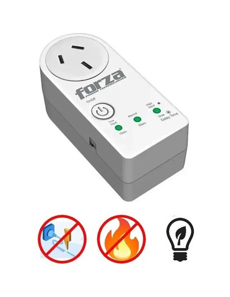 623014-MLU70045525730_062023,Protector Tension Voltaje Forza Zion Fvp-1202b-a 220v Color Blanco
